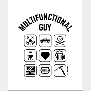 Multifunctional Guy (9 Icons / Smartphone Design) Posters and Art